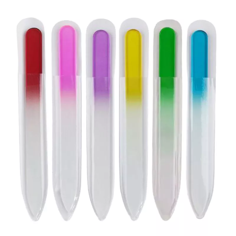 100 180 fichiers d'ongles en verre grain