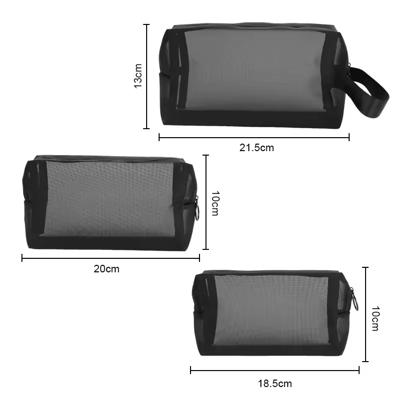 Trousse de maquillage à fermeture éclair en nylon personnalisée